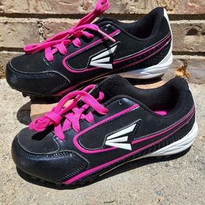 Easton Girls' Athletic Sonic Low Softball Cleat Black/Pink Size 5